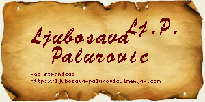 Ljubosava Palurović vizit kartica